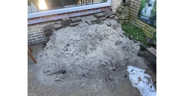 Ophoogzand ongeveer 0,6 kuub