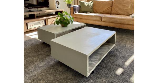 2 x betonnen salontafel Loods 5