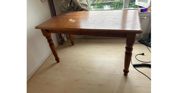 Grenenhouten boeren eettafel met laadje 140x80 cm