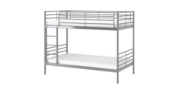 Stapelbed Ikea metaal met bodems 200x90