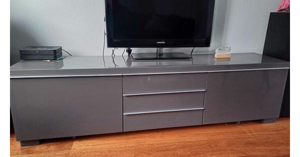 TV meubel grijs glans