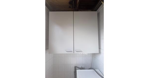 Dubbele bovenkast h104, b120, d34 wit laminaat