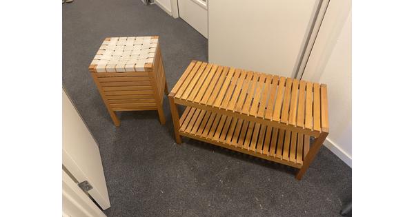 Handdoekkastje en opbergkruk