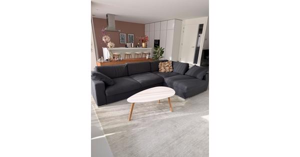 Donkergrijze hoekbank 270cm * 180cm
