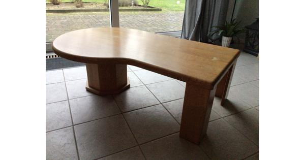 Eiken salontafel, aparte vorm