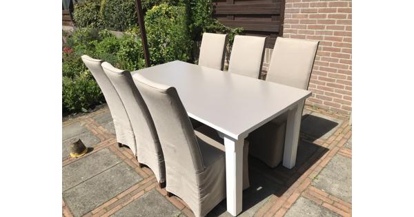 Eettafel met 6 stoelen 90 x185