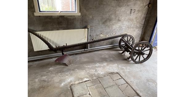 Antieke houten ploeg