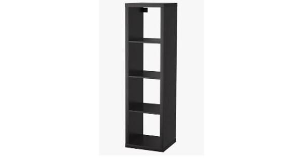 Open Ikea kast met 4 vakken zwart Kallax