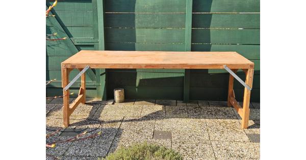 Uitklapbare tafel (205 x 80 x 75 cm)