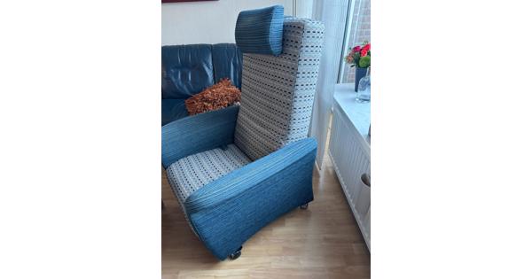 Blauwe lazy chair