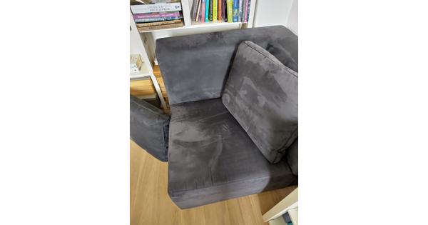 Hoekfauteuil, kleur antraciet