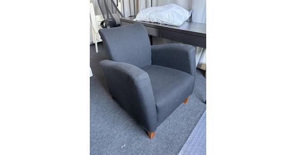 Fauteuil zwart stof