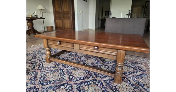 Eikenhouten, rechthoekige salontafel