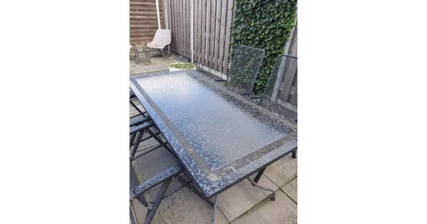 Granieten tuintafelblad