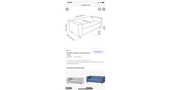 Witte kunst leren bank - ikea Kipplan