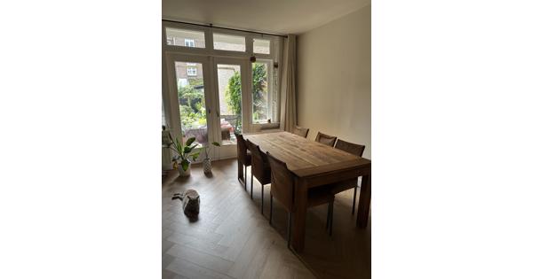 6 suède eettafelstoelen 