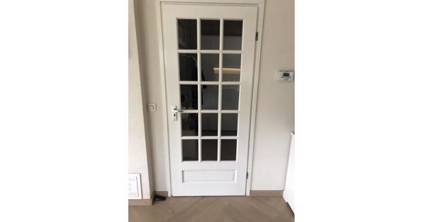 Standaard houten opdekdeur wit met slot