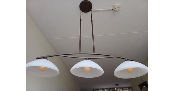 Hanglamp metaal en glas