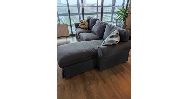 3-Zitsbank Ektorp Anthracite met Chaise Longue
