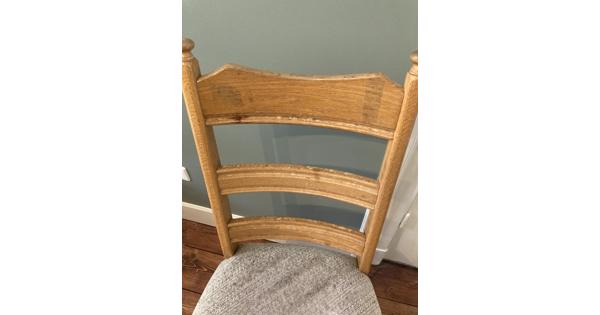 houten stoel uit de jaren 80 