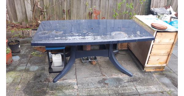 Blauwe Tuintafel