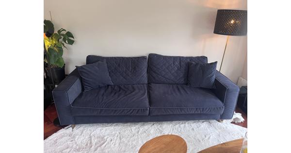 Riviera maison velvet blauwe 2.5 zits bank