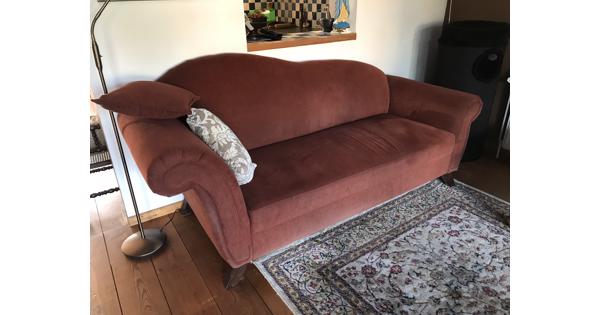 Dieprode sofa/bank 