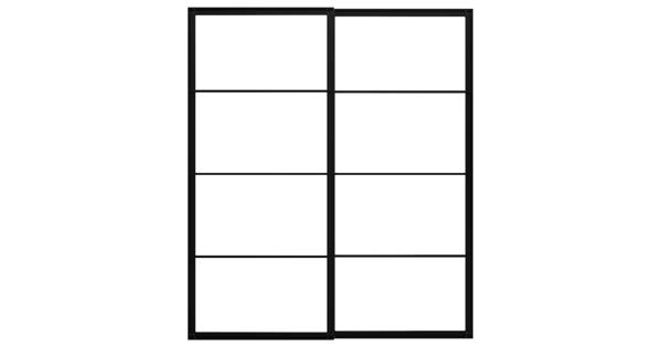 Ikea schuifdeur voor Pax (200x236) in zwart