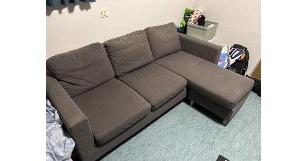 Nette grijze hoekbank – gratis af te halen