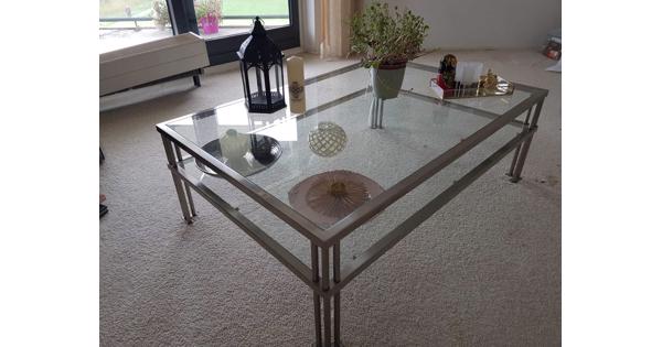 Glazen salontafel