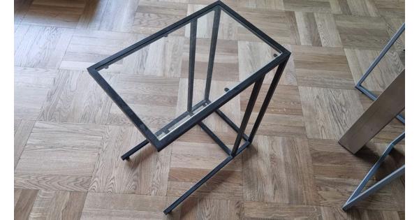 laptoptafeltje Ikea zwart met glas