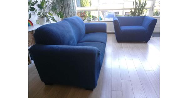 Bankstel ikea 2,5 zits en loveseat blauw