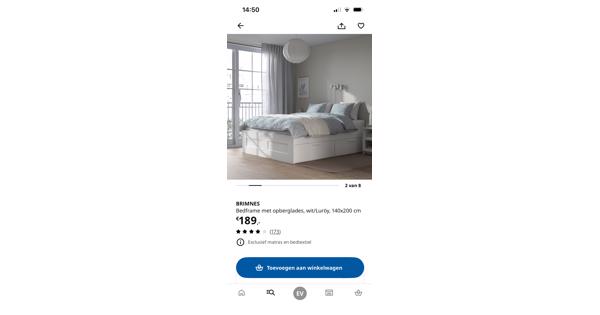 IKEA bed 140x200 met lades