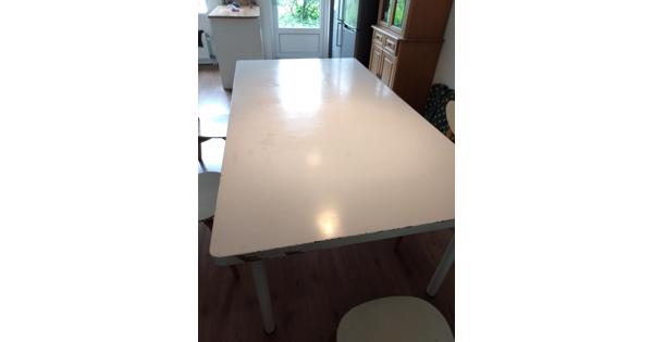 Grote witte eetkamer tafel/werktafel