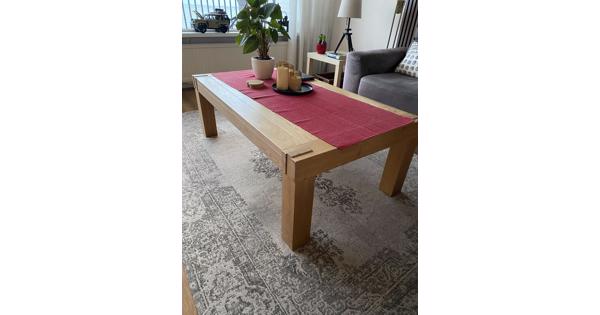 Robuuste grenen salontafel 135x75x45cm