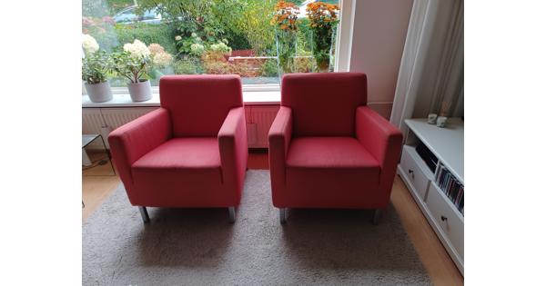 2 rode fauteuiltjes 