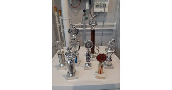 Verhuis doos met sportprijzen van fietsen