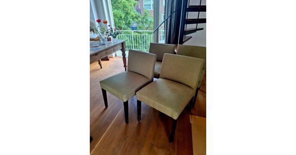 4 groene eetkamerstoelen