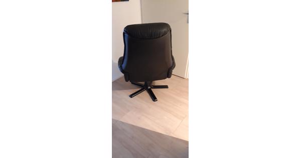 Fauteuil/stoel Leer op draaipoot
