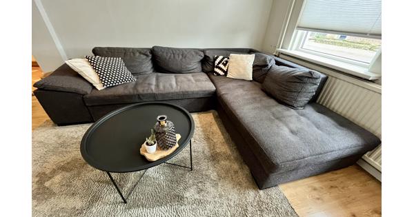Antraciet hoekbank
