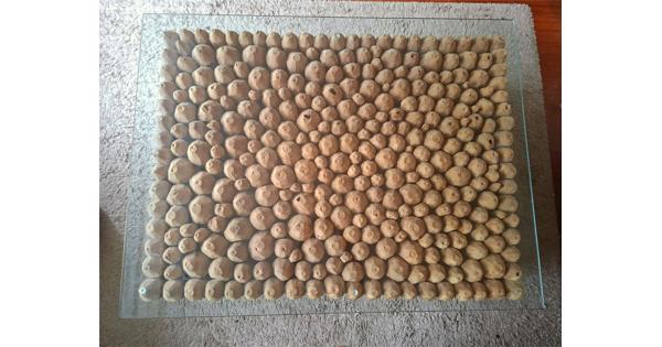Handgemaakte houten organische salontafel