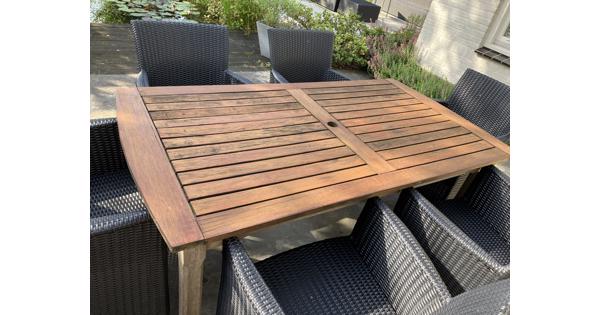 Hardhouten tuintafel  170 x 90 73 cm hoog