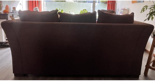 Chocoladebruine rib bank 2,5 zits