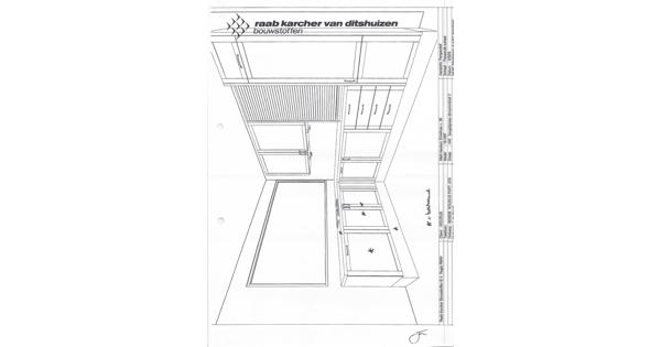 KEUKEN kersenhout fineer met granieten blad