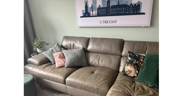 Lederen loungebank