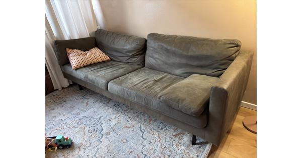 Sissy boy bank suède leer groen