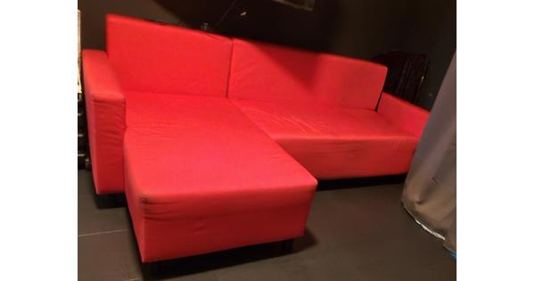 Rode hoekbank