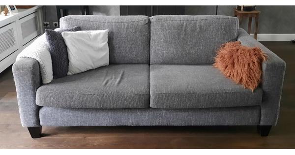 Bank 2,5 zits en love seat (1,5 zits) kleur grijs