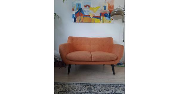 Retro Vintage oranje loveseat, tweezitter