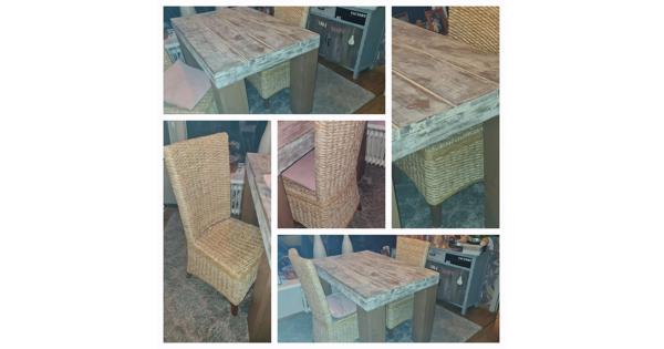 Op maat gemaakte eettafel van steigerhout.
